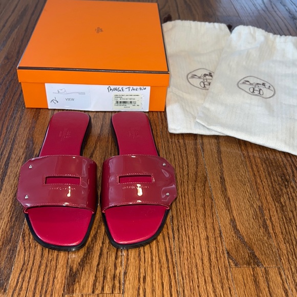 Hermes Shoes - HERMES Calfskin View Sandals - Full Set 🧡